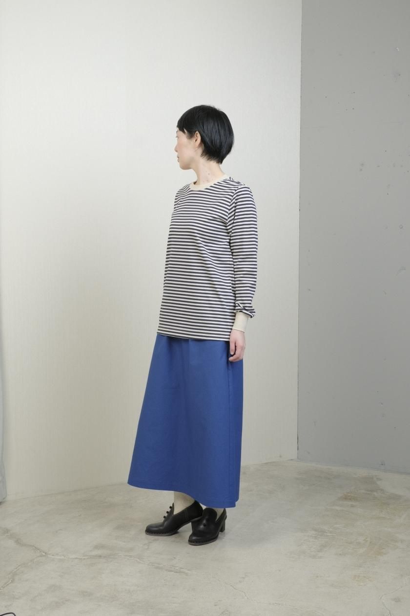 藍染蝶々　ゆったり　古布スカート 馬布コットンタイトロングスカート - c a b i n e t O N L I N E