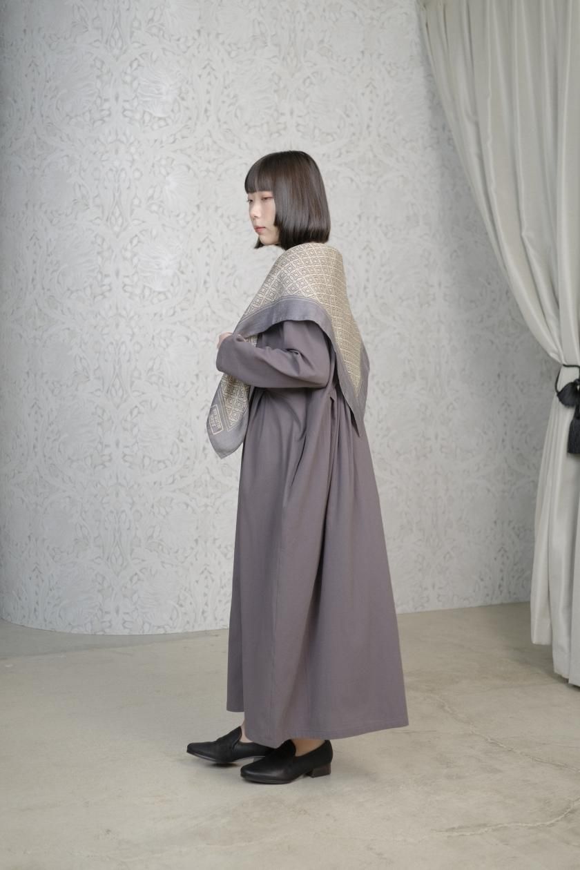 evam eva / stand collar tuck one piece, - c a b i n e t
