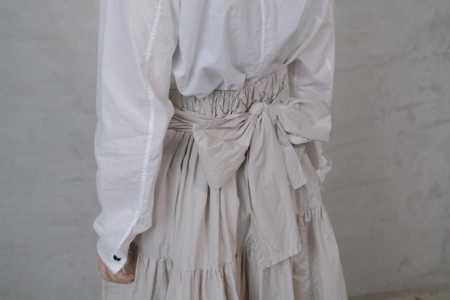 COSMIC WONDER / Suvin cotton broadcloth wrapped gather skirt