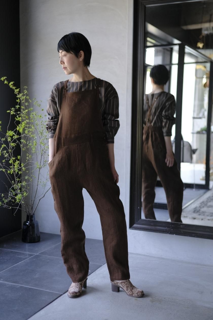 naruse/ アトリエナルセ【定価2.3万】　リネンサロペットパンツ naruse/ アトリエナルセ【定価2.3万】 リネンサロペットパンツ