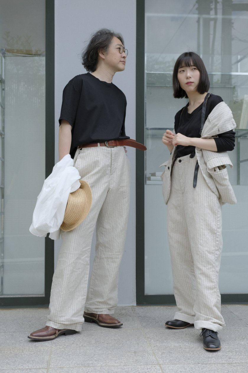 GARMENT REPRODUCTION OF WORKERS / WIDE G.M TROUSERS COMBEDTRIPE【unisex】 |  ガーメントリプロダクションオブワーカーズのワイドパンツ - c a b i n e t　 O N L I N E　S T O R E