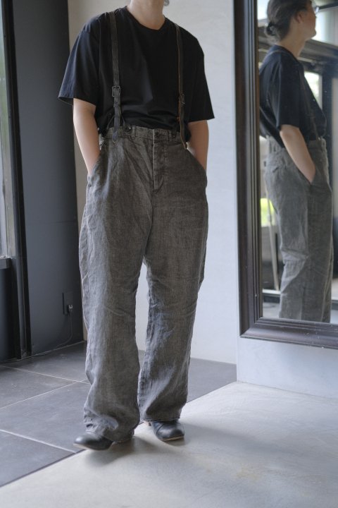 GARMENT REPRODUCTION OF WORKERS / WIDE G.M TROUSERS CHARCOAL【unisex】