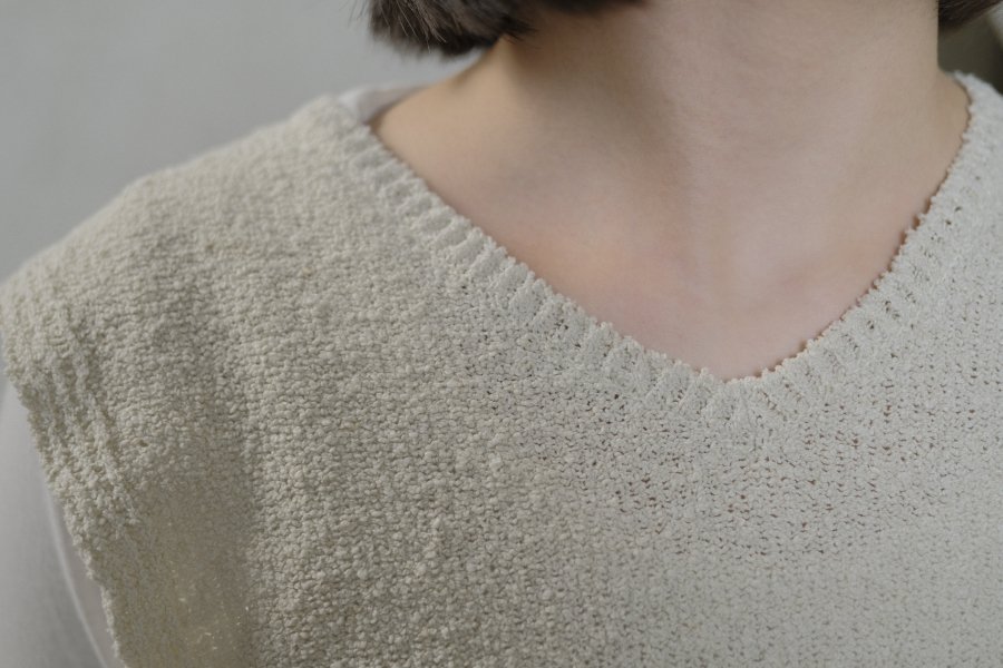 JöICEADDED｜Unevenness Knitted vest - ベスト/ジレ