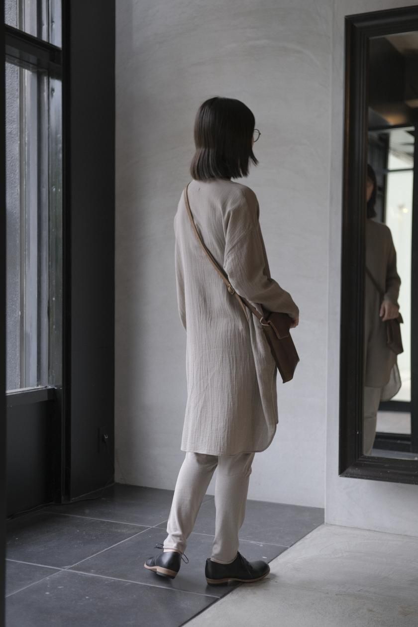 evam eva / cotton silk leggings | エヴァムエヴァ