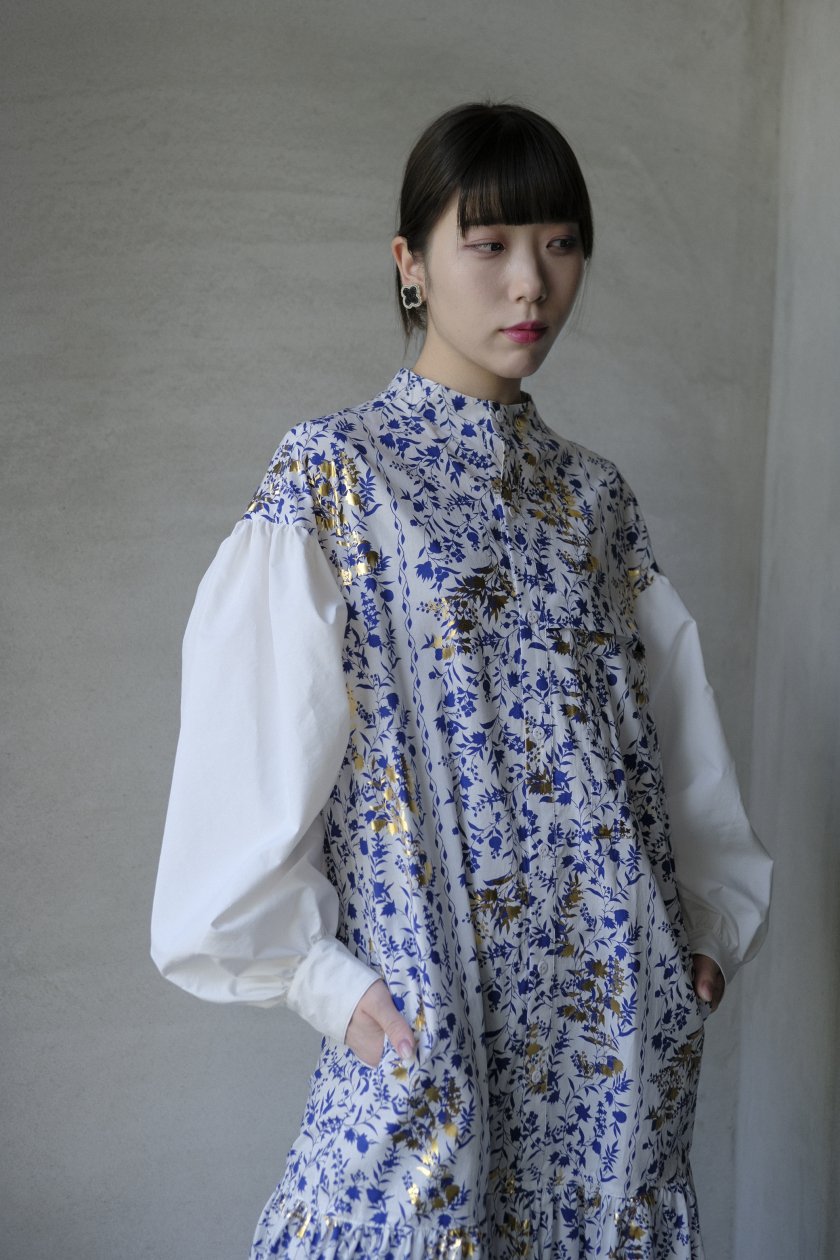 mintdesigns / POTTERY SHIRT DRESS | ミントデザインズ | BLUE