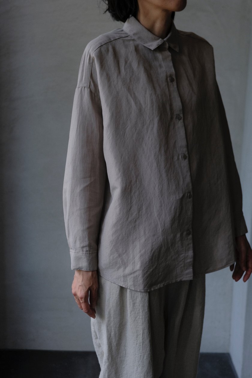 検討させてくださいꕤﾟ美品 evam eva リネンシルクシャツ linen silk shirt