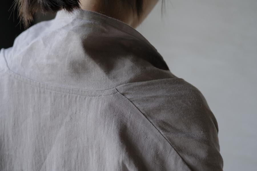 evam eva / linen robe | エヴァムエヴァ, 強撚のリネン糸を綾織