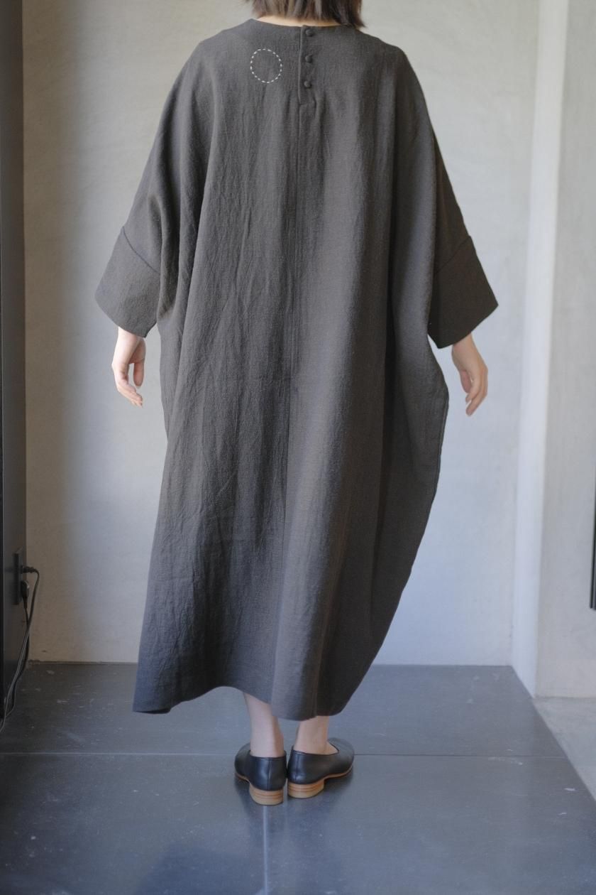 COSMIC WONDER / Crassic linen wool big square dress | COSMIC
