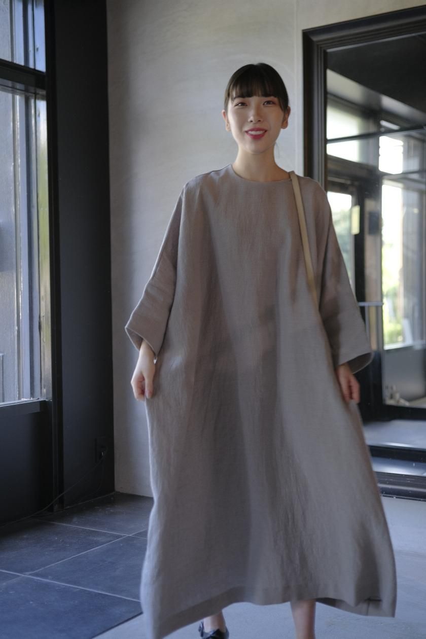 コズミックワンダー リネンシルクワンピース COSMIC WONDER / Crassic linen wool big square dress | COSMIC