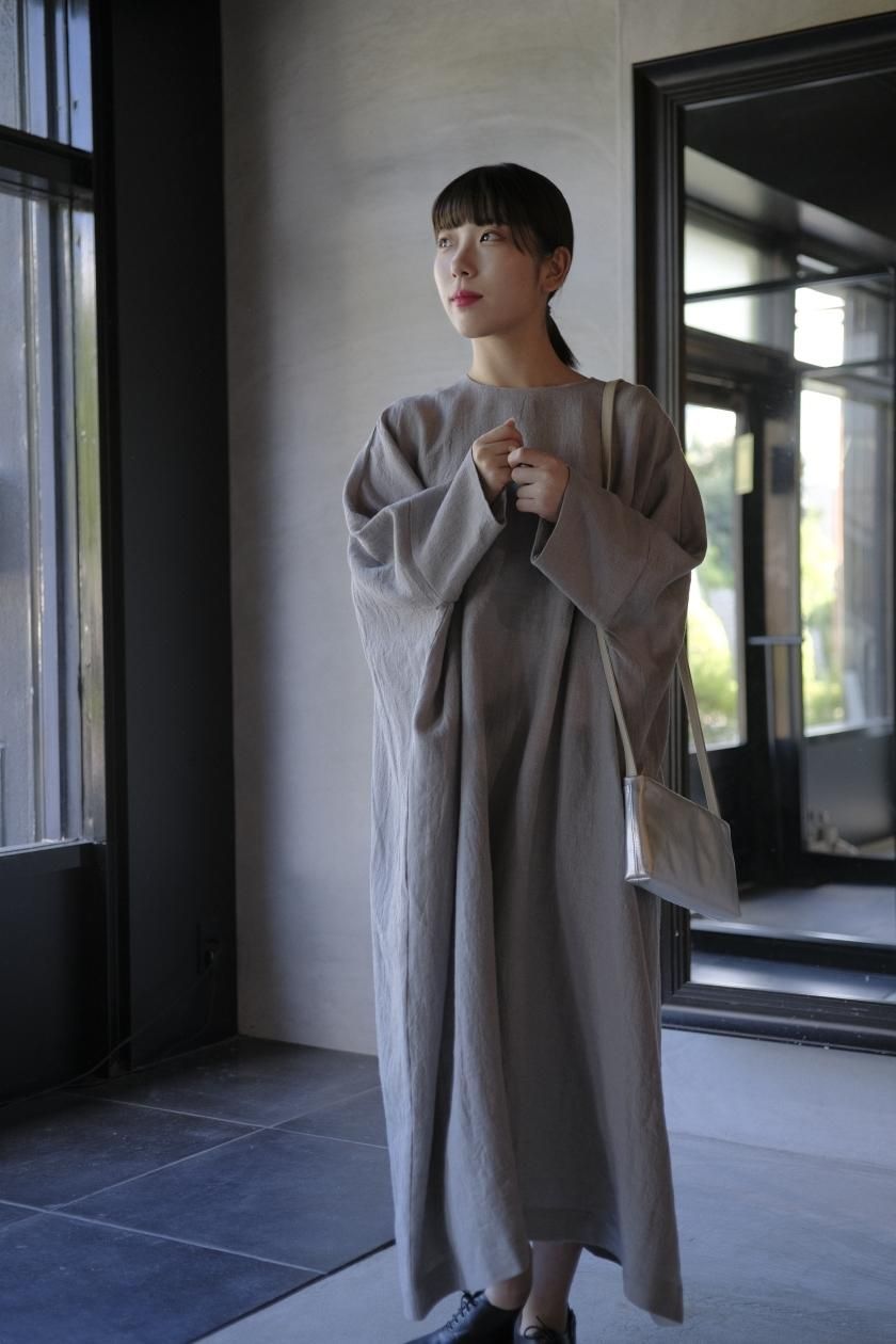 コズミックワンダー　リネン　ワンピース COSMIC WONDER / Crassic linen wool big square dress | COSMIC