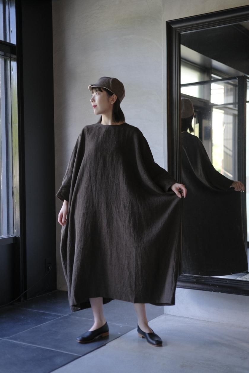 COSMIC WONDER / Crassic linen wool big square dress | COSMIC