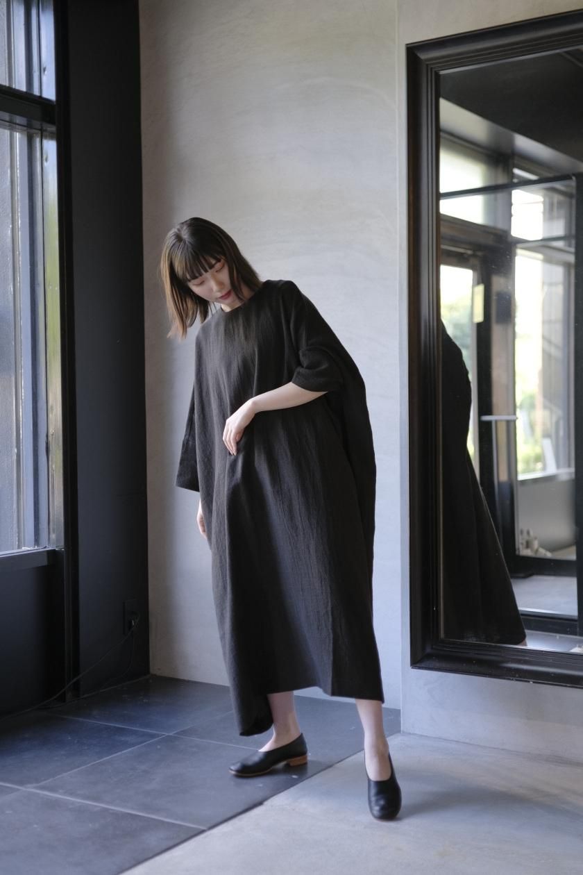 COSMIC WONDER / Crassic linen wool big square dress - c a b i n e t　 O N L  I N E　S T O R E