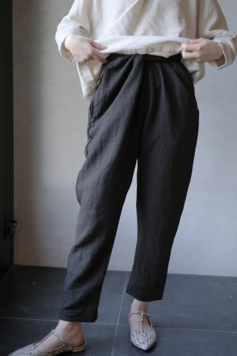 COSMIC WONDER / Crassic linen wool wrapped pants