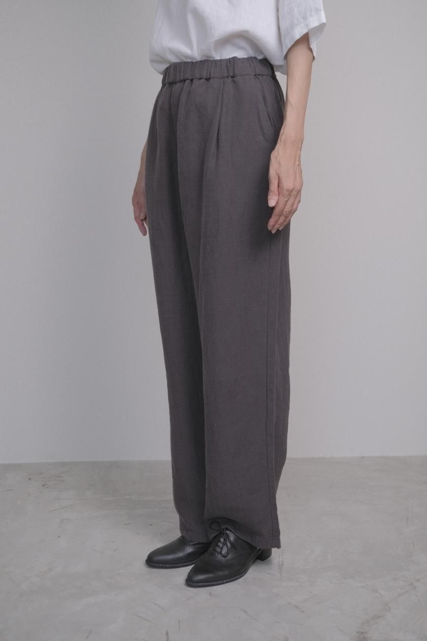 evam eva / linen wide pants | エヴァムエヴァ | 強撚のリネン
