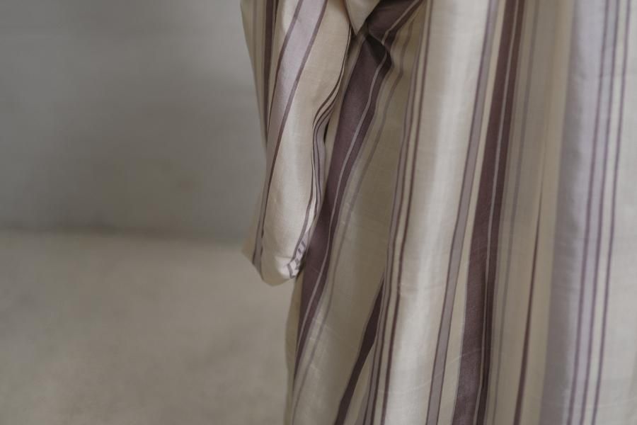 BUNON / Plenty Gather Dress | シルクの光沢がマッチした