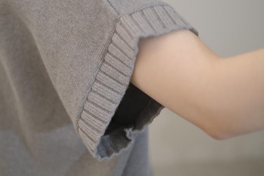 アトリエナルセ バイカラーフレンチニットベスト atelier naruse atelier naruse コットンバイカラーフレンチニットベスト