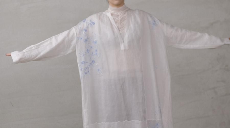 ワンピース Heriter Table cloth kaftan dress25SS Hériter / Table Cloth Kaftan Dress | Vintage Limited Edition