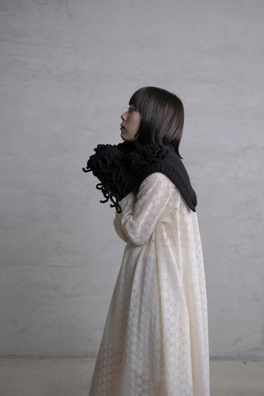 Motohiro Tanji / ニットつけ襟（ブラック＆ホワイト） | ニットウェア