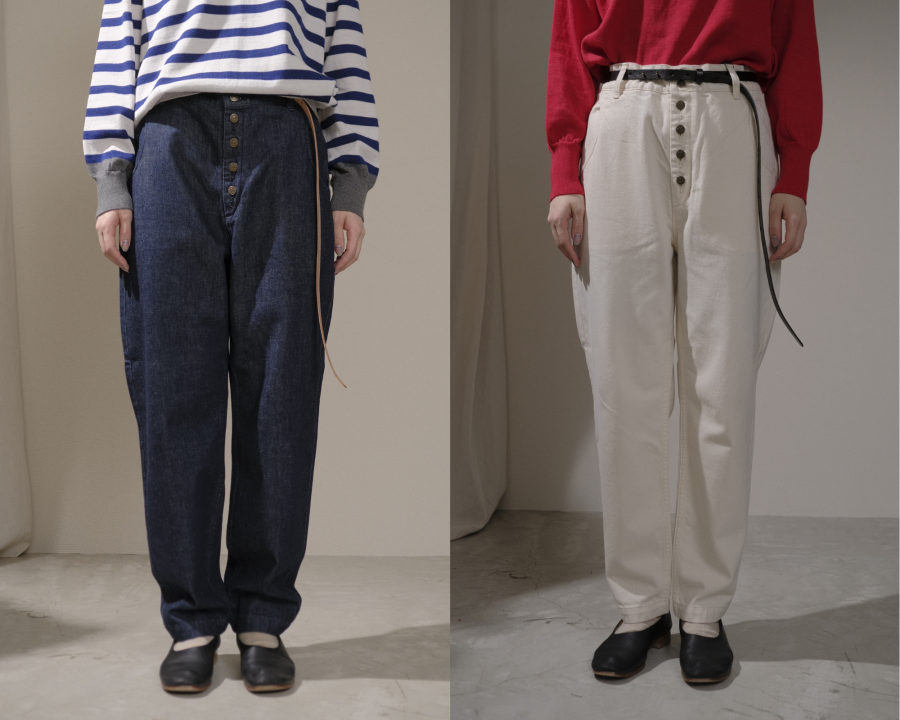 atelier naruse / コットンデニムペックトップパンツ - c a b i n e t　 O N L I N E　S T O R E