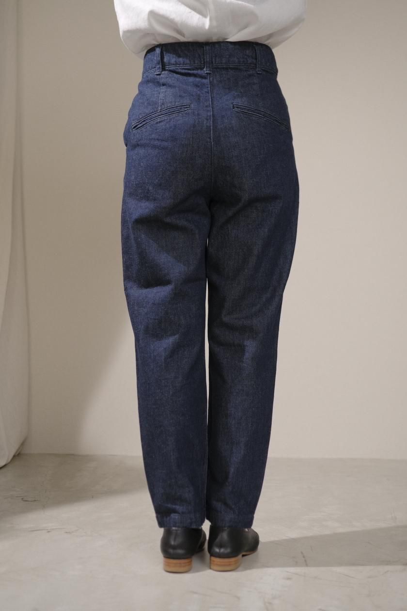 アトリエナルセ　コットンデニムペックトップパンツ　生成　36 atelier naruse / コットンデニムペックトップパンツ | 2年振り