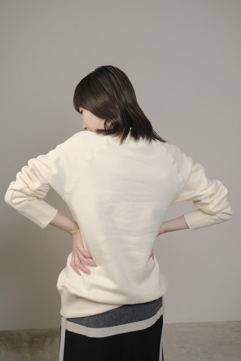 atelier naruse / コットン吊裏毛モックネックスウェット (アイボリー