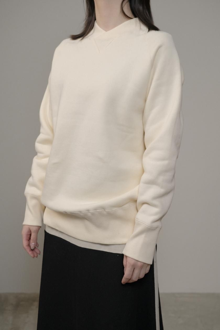 atelier naruse / コットン吊裏毛モックネックスウェット (アイボリー