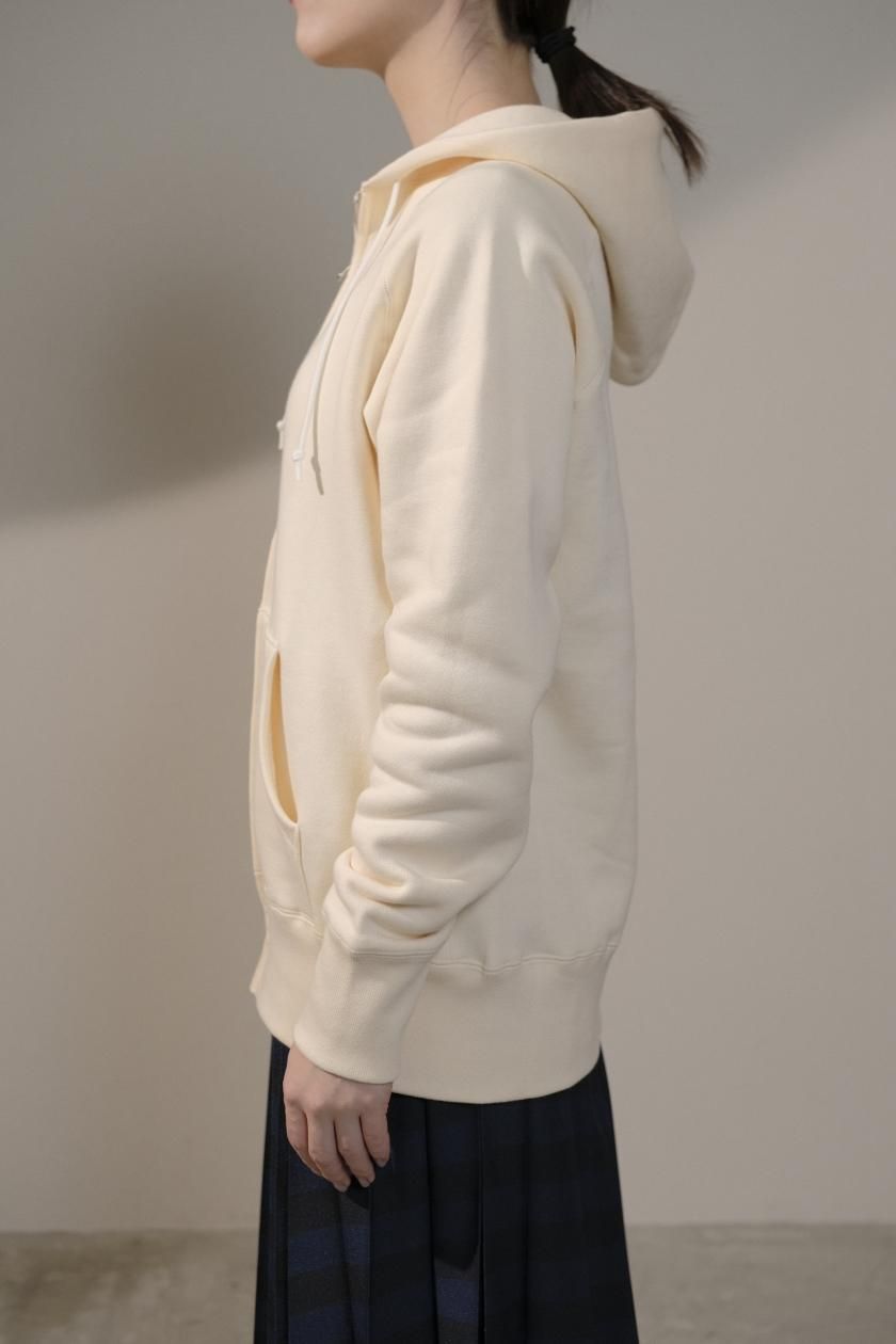 atelier naruse / コットン吊裏毛スウェットパーカー (アイボリー