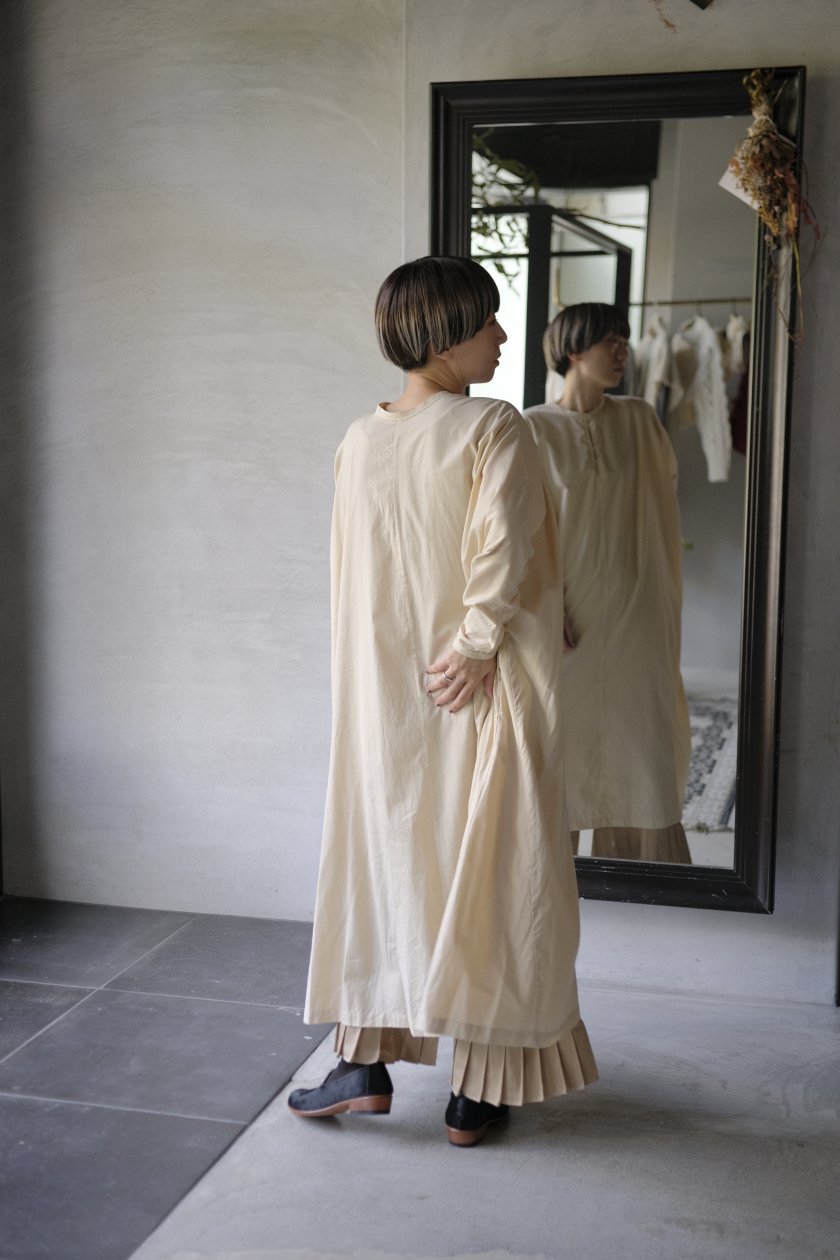 SP｜エシュペー 100/2 COTTON BROAD ONEPIECE | 【カラー展開】BEIGE, CHARCOAL, BLACK - c a  b i n e t　 O N L I N E　S T O R E