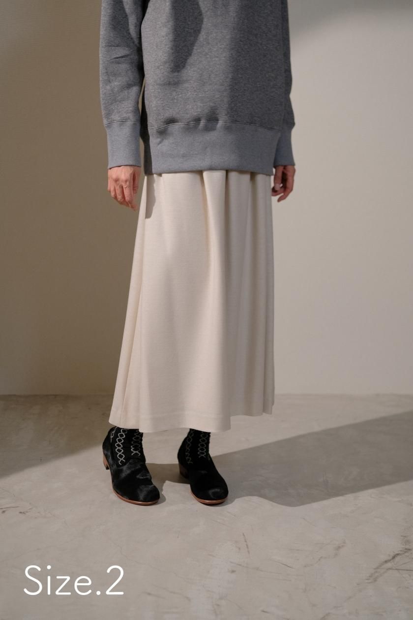 美品　アトリエナルセ 2.5万円　ウール ギャザー スカート　ウエストゴム　黒 美品 アトリエナルセ 2.5万円 ウール ギャザー スカート