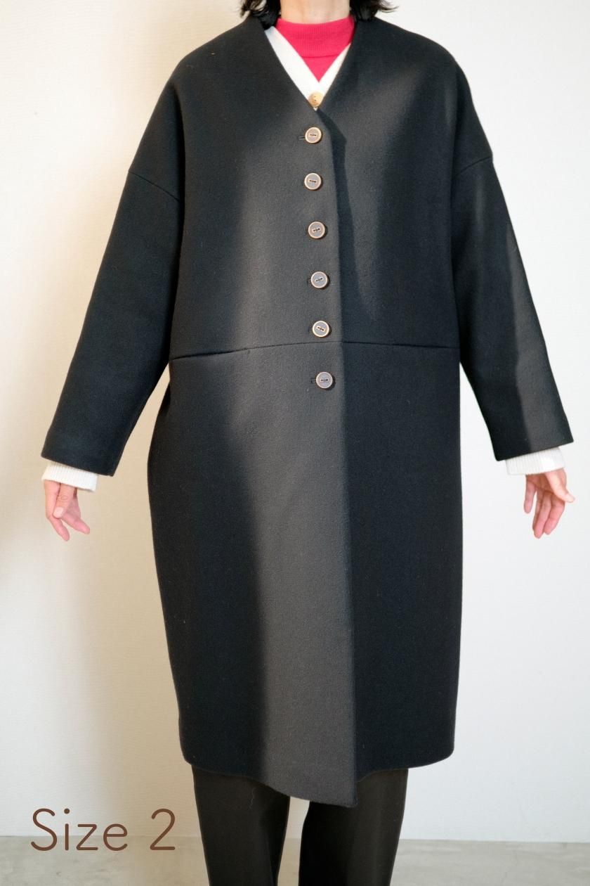 atelier naruse アトリエナルセ メルトンウール コクーンコート atelier naruse | メルトンウールコクーンコート
