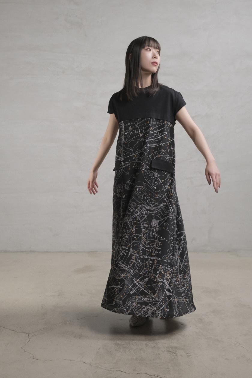 ワンピース mintdesigns / COSMIC COMBI DRESS mintdesigns / COSMIC COMBI DRESS - c a b i n e t O N L I N E
