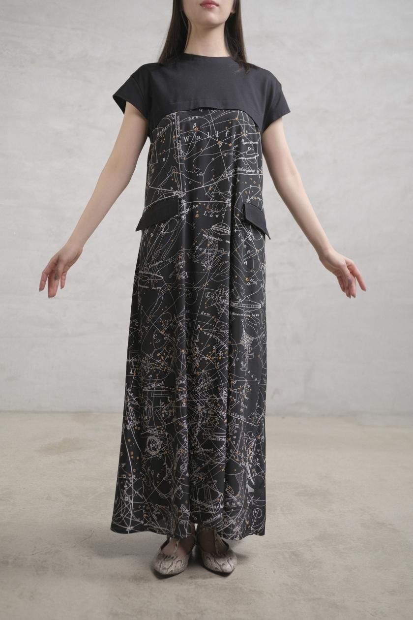 ワンピース mintdesigns / COSMIC COMBI DRESS mintdesigns / COSMIC COMBI DRESS - c a b i n e t O N L I N E