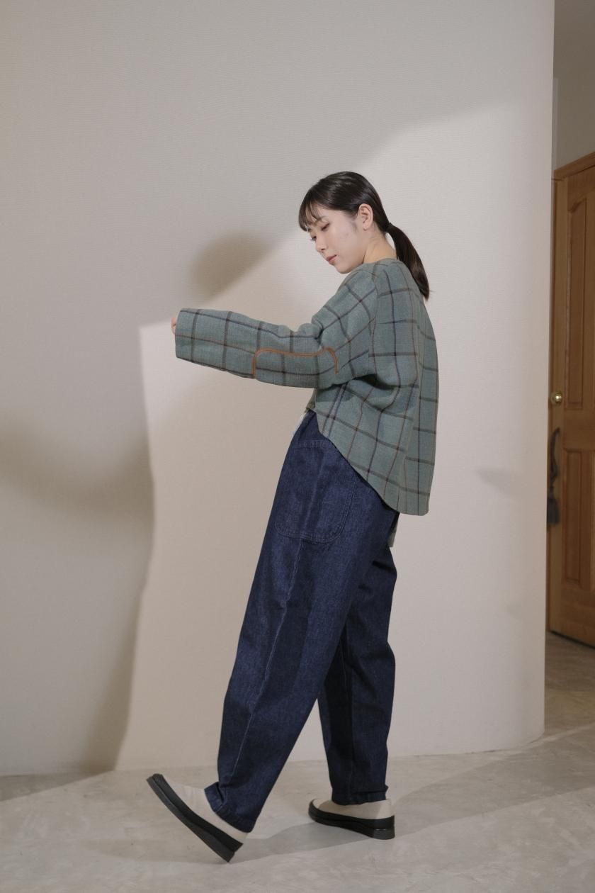 アトリエナルセ コットンデニム バルーンパンツ 38 cotton denim balloon pants / indigo - atelier naruse｜Online