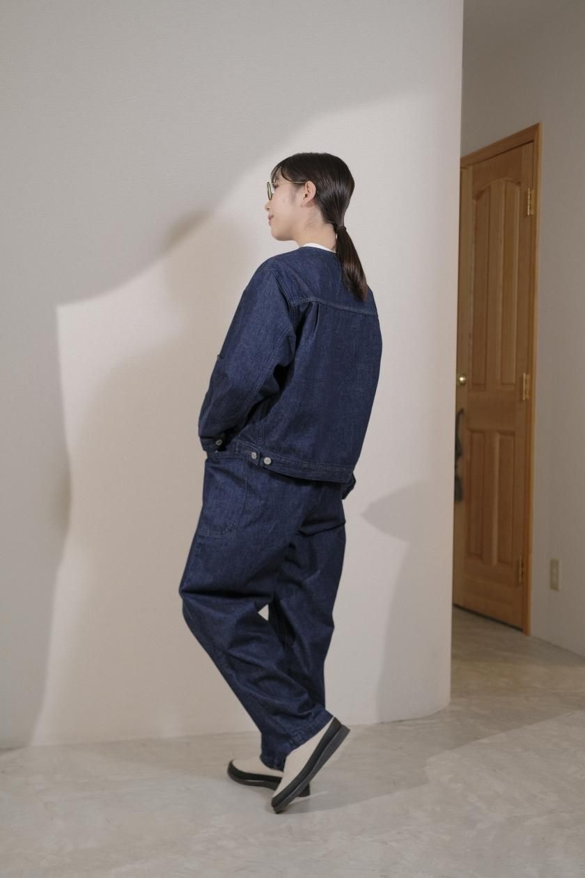 atelier naruse / コットンデニム ゴムバルーンバンツ