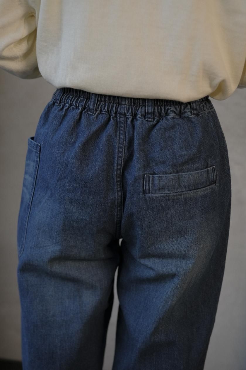 atelier naruse / コットンデニム ゴムバルーンバンツ ~stone