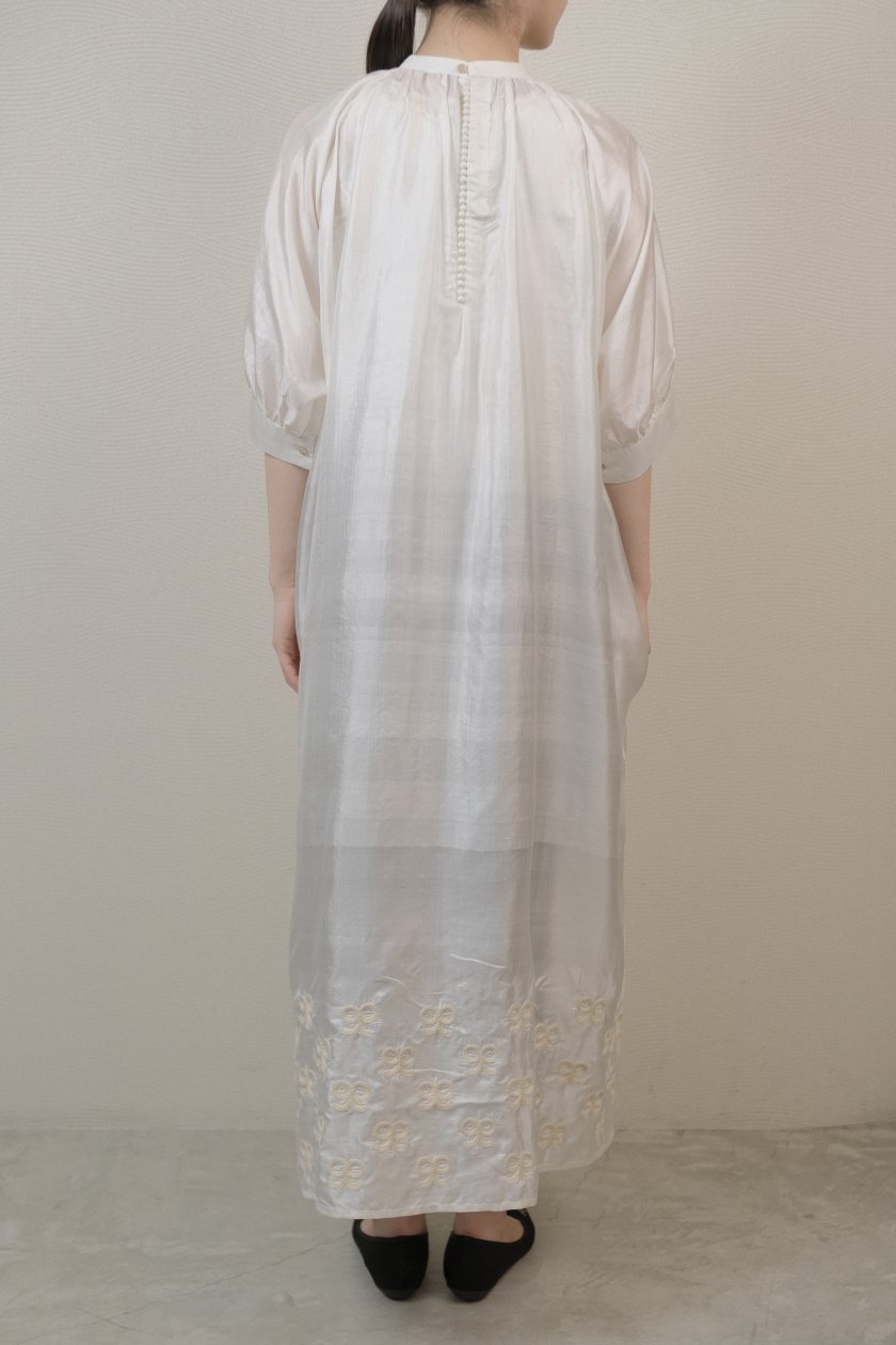 BUNON / Tie Embroidery Dress | Handcrafted Khadi Collection - c a b i n e t  O N L I N E S T O R E