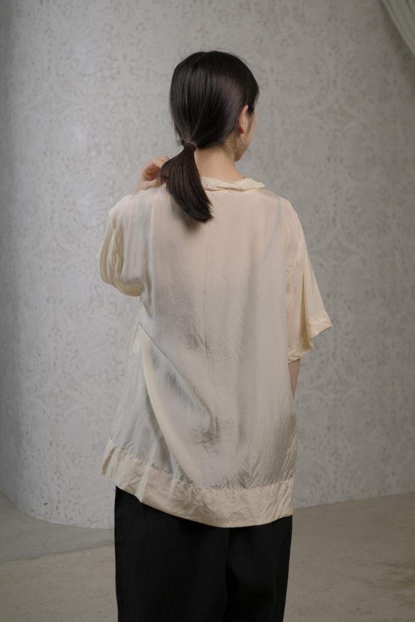 TOWAVASE / silk T-shirt / 2024ss新作の定番Tシャツ | トワヴァーズ - c a b i n e t　 O N L I  N E　S T O R E