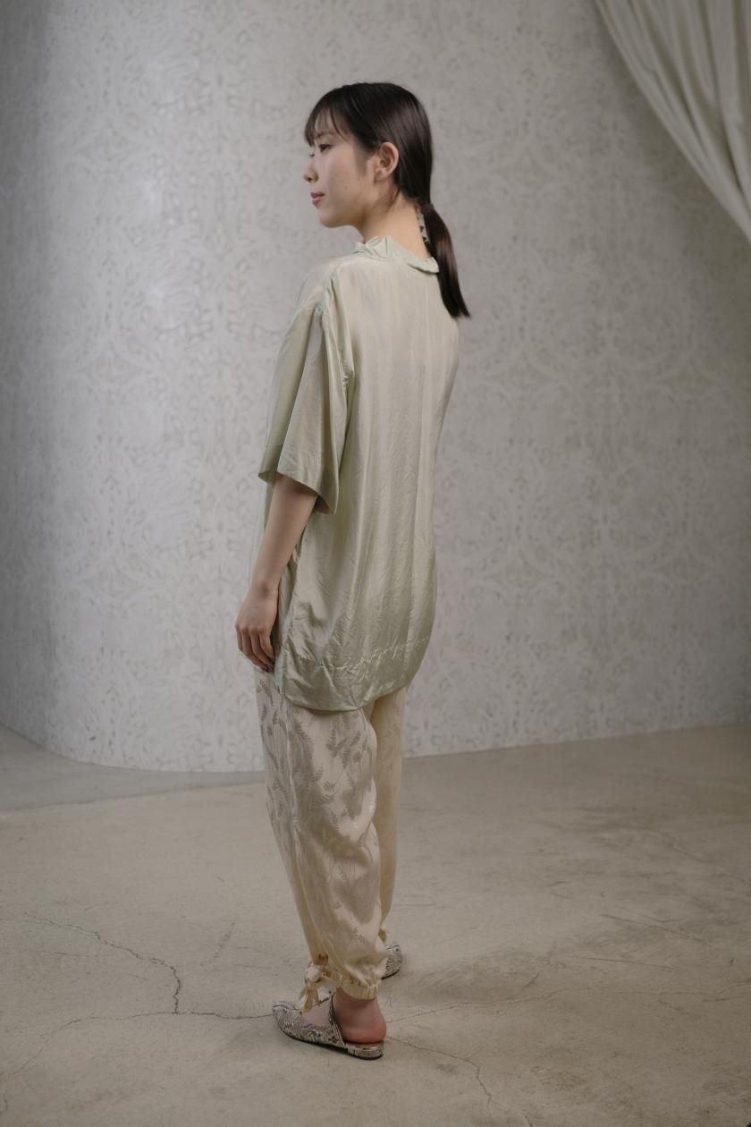 新品　レア　towavase シルクTシャツ　ピーチ　トワヴァーズ　ピンク TOWAVASE Souplesse long T-shirt (peach) | nii-B