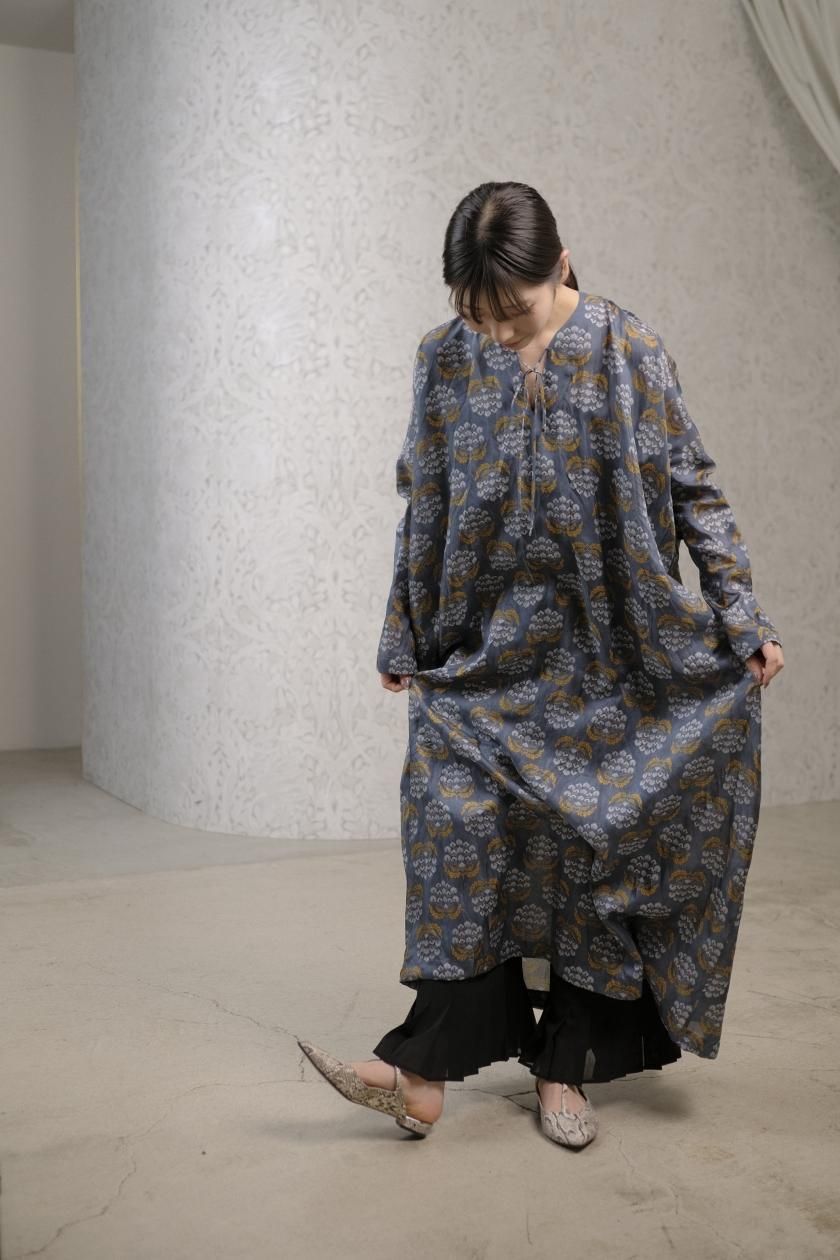 TOWAVASE Eulalie-dress シルクコットン プリントワンピース TOWAVASE Eulalie-dress シルクコットン プリントワンピ