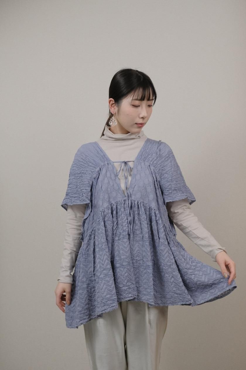 大注目 Hériter / cut jacquard blouse | エリテインド織カット シャツ+ブラウス(長袖+七分)