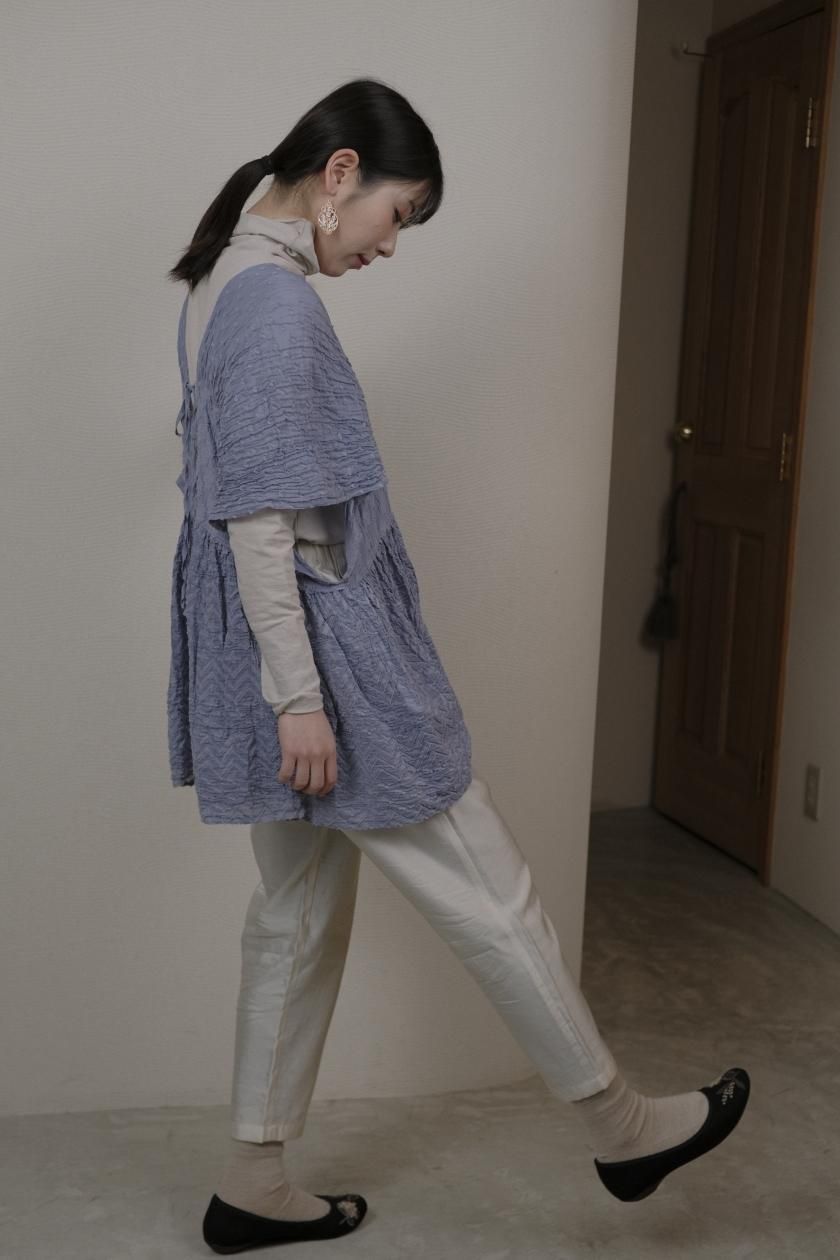 Hériter / cut jacquard blouse | エリテインド織カット