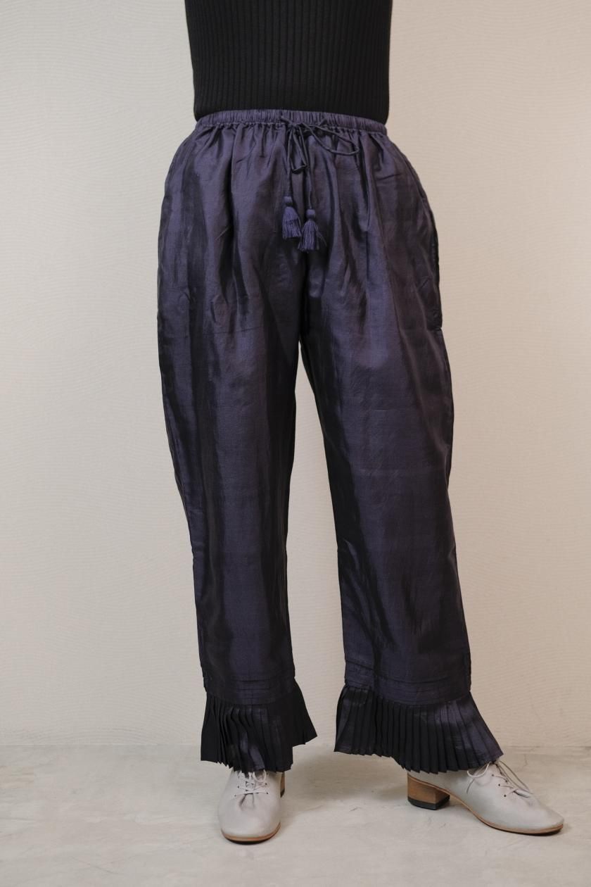 BUNON / Hem Tuck Pants | 手織りの高品質Khadiと伝統技術を融合