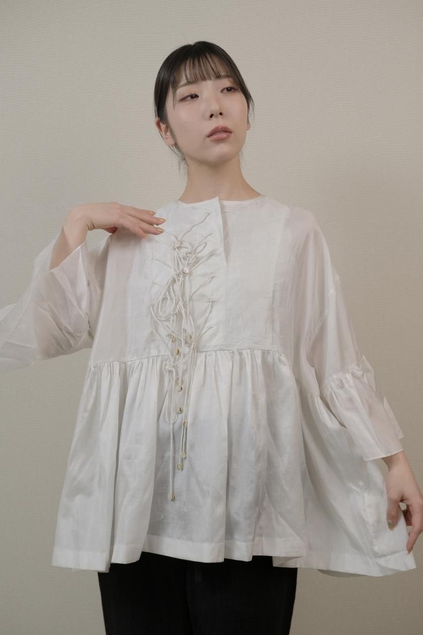 BUNON / Wide Sleeve Ribbon Blouse - c a b i n e t