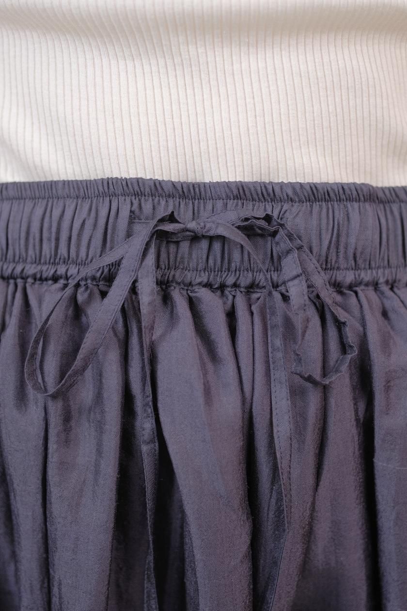BUNON / Gather Tuck Skirt | Handcrafted Khadi Fabric with