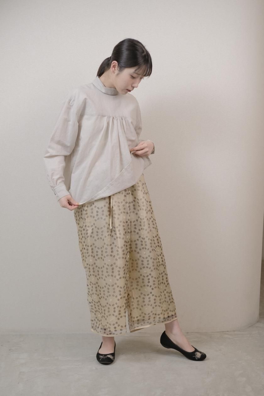 BUNON / Embroidery Layered Pants | Handcrafted Khadi Apparel