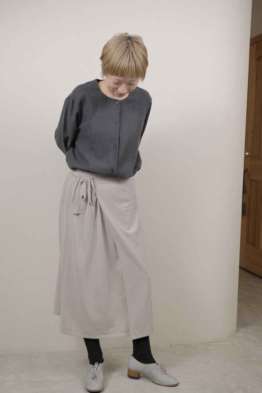 evam eva cotton wrap skirt | エヴァムエヴァ コットンラップスカート - c a b i n e t　 O N L I N  E　S T O R E