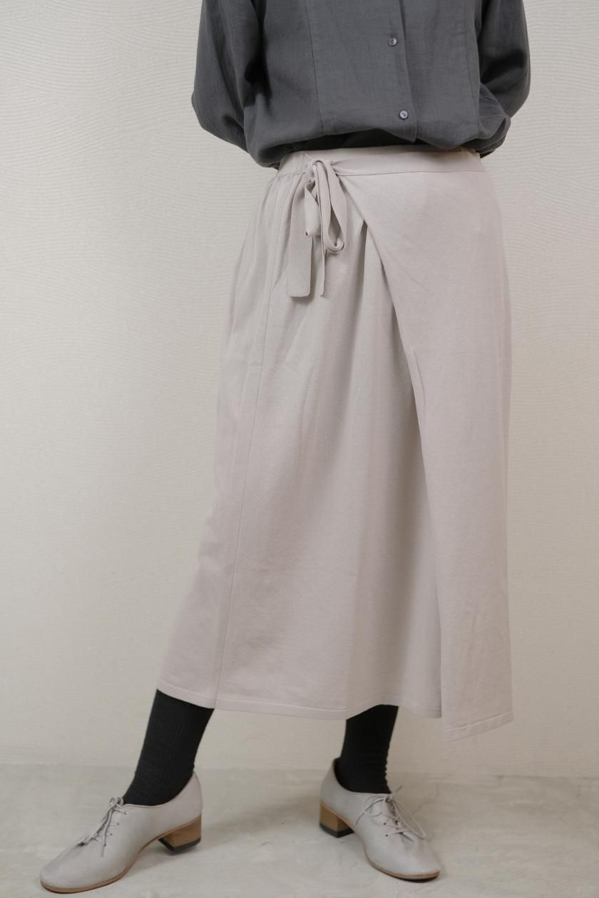 evam eva cotton wrap skirt | エヴァムエヴァ コットンラップ