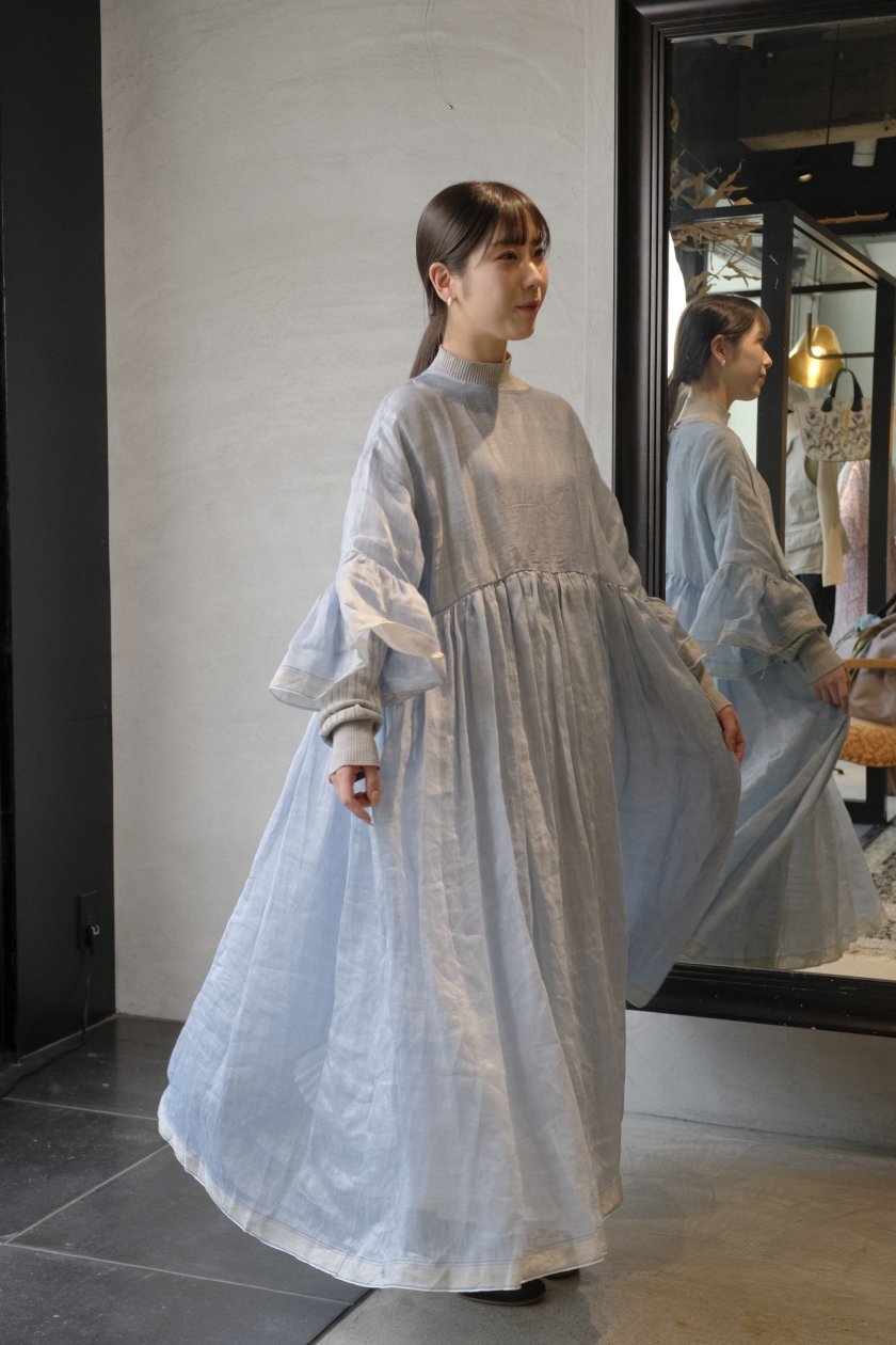 BUNON | Wide Sleeve Frill Dress - c a b i n e t O N L I N E S T O R E