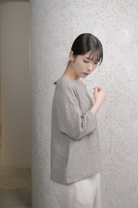 evam eva / linen cotton pullover