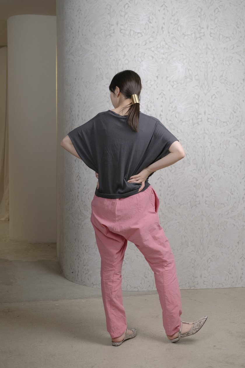 COSMIC WONDER Cotton Linen Weather Cloth “Tattuke” Pants (Peach Jade) - c a  b i n e t　 O N L I N E　S T O R E